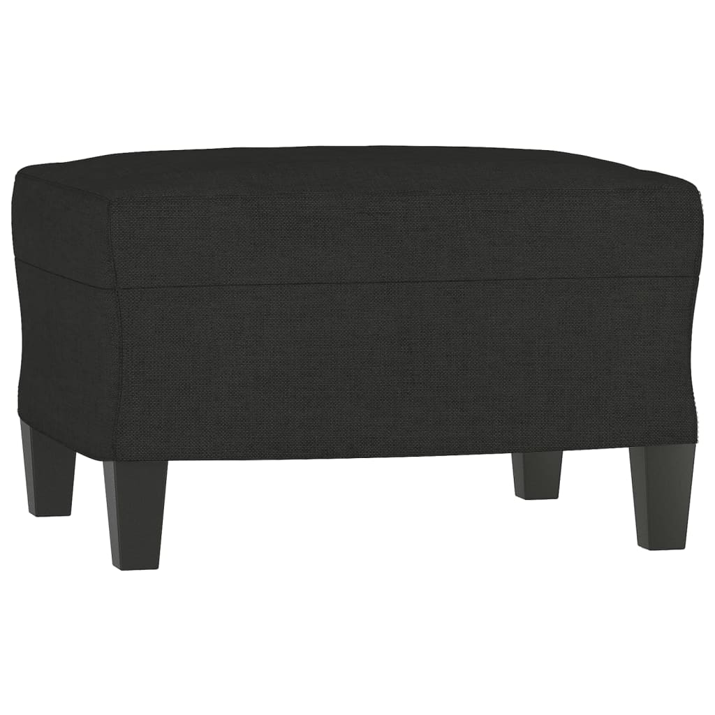 vidaXL Set de canapele cu perne, 3 piese, negru, textil