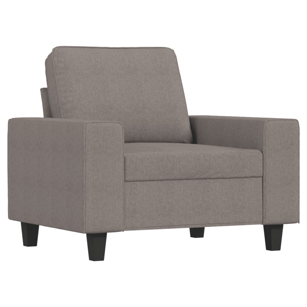 vidaXL Set de canapele, 3 piese, gri taupe, textil vidaXL Set de canapele, 3 piese, gri taupe, textil