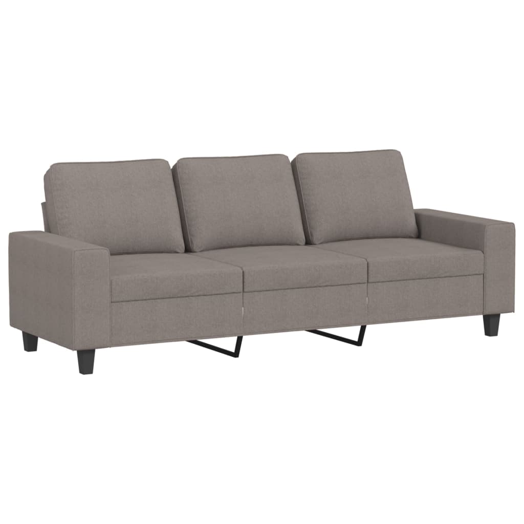 vidaXL Set de canapele, 3 piese, gri taupe, textil vidaXL Set de canapele, 3 piese, gri taupe, textil