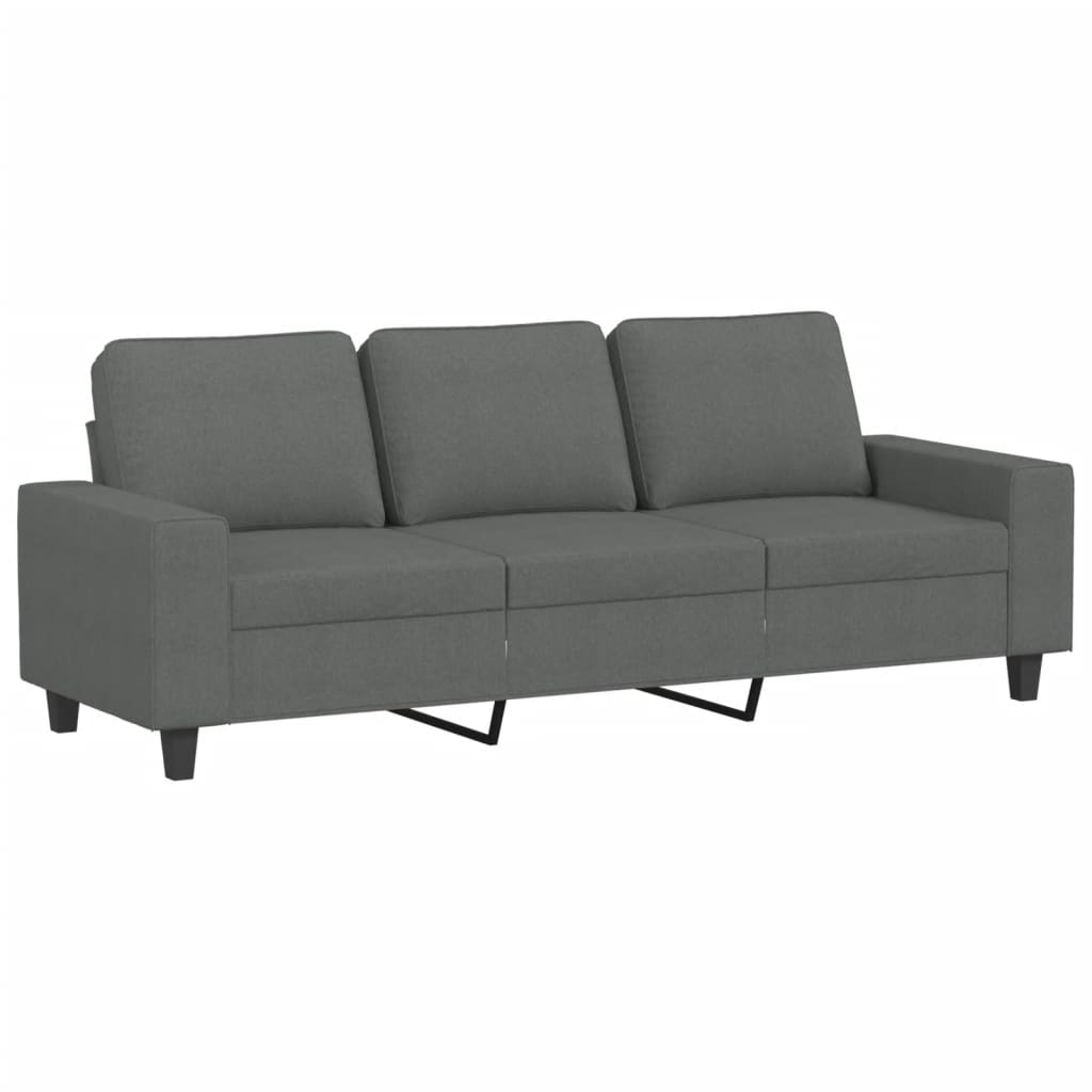 vidaXL Set de canapele, 4 piese, gri închis, material textil vidaXL Set de canapele, 4 piese, gri închis, material textil