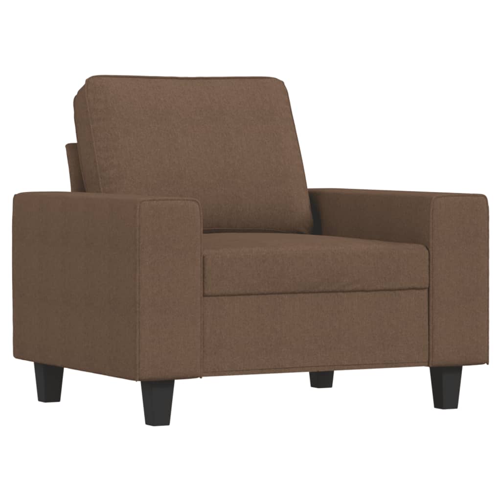 vidaXL Set de canapele, 4 piese, maro, textil vidaXL Set de canapele, 4 piese, maro, textil