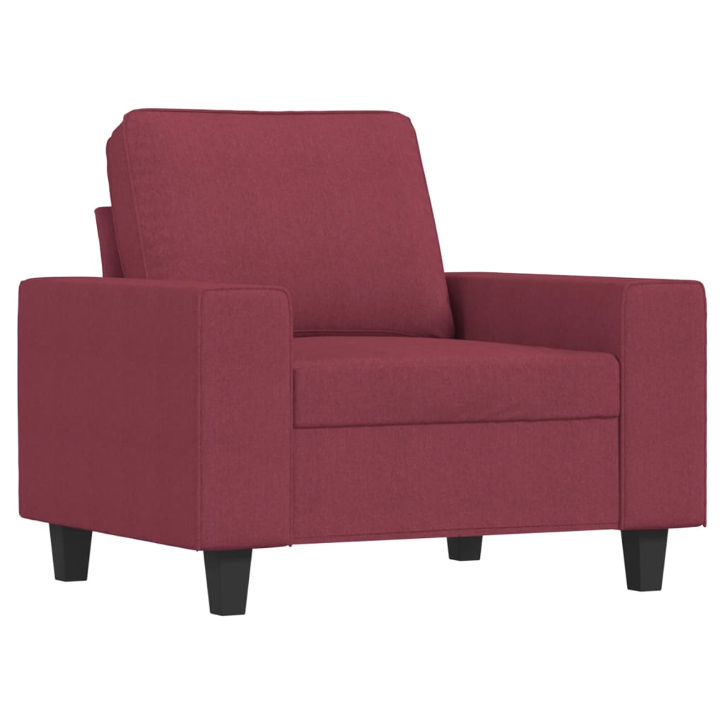 vidaXL Set de canapea, 4 piese, roșu vin, material textil