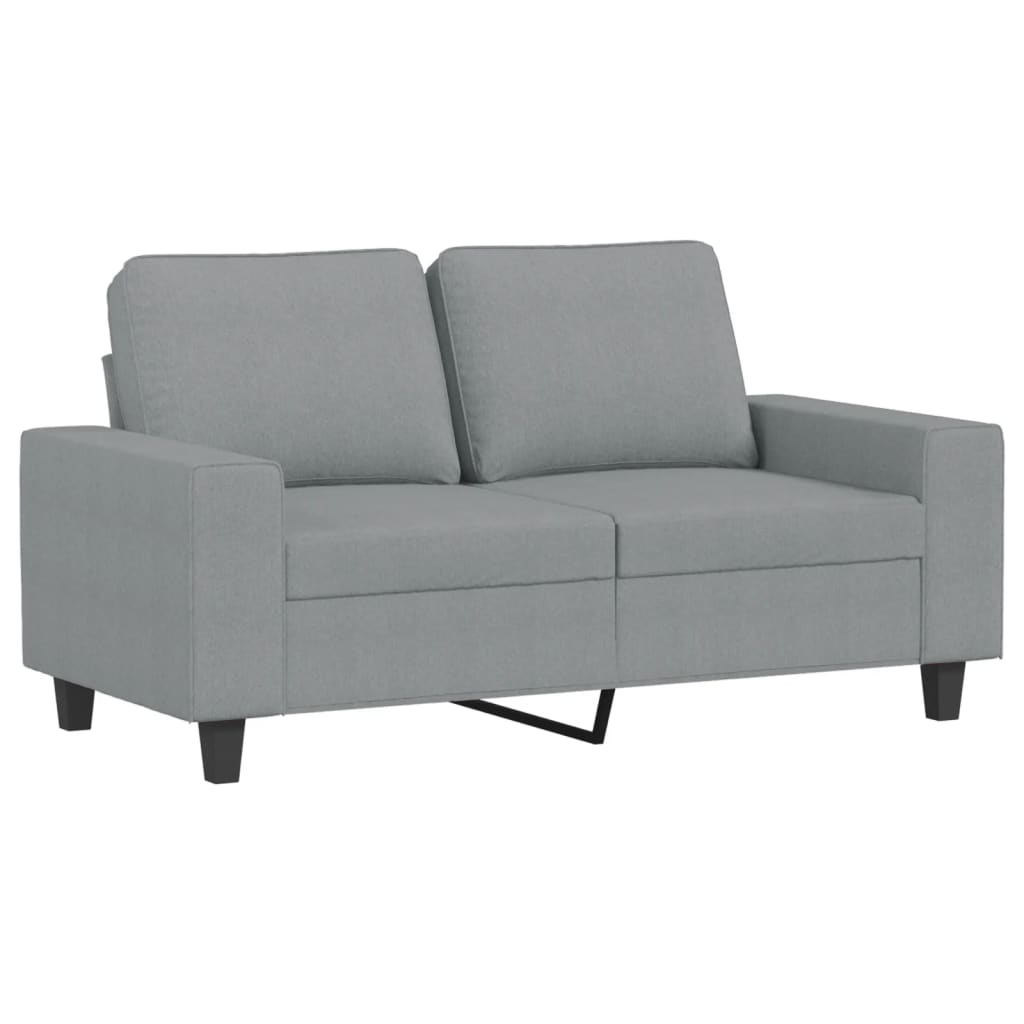 vidaXL Set de canapele, 2 piese, gri deschis, material textil