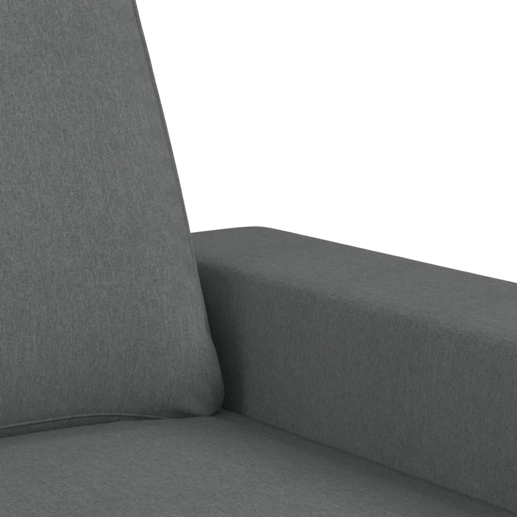 vidaXL Set de canapele, 2 piese, gri închis, material textil vidaXL Set de canapele, 2 piese, gri închis, material textil