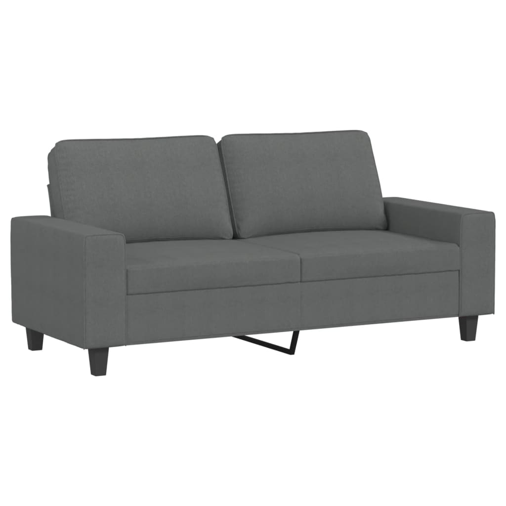 vidaXL Set de canapele, 3 piese, gri închis, textil vidaXL Set de canapele, 3 piese, gri închis, textil