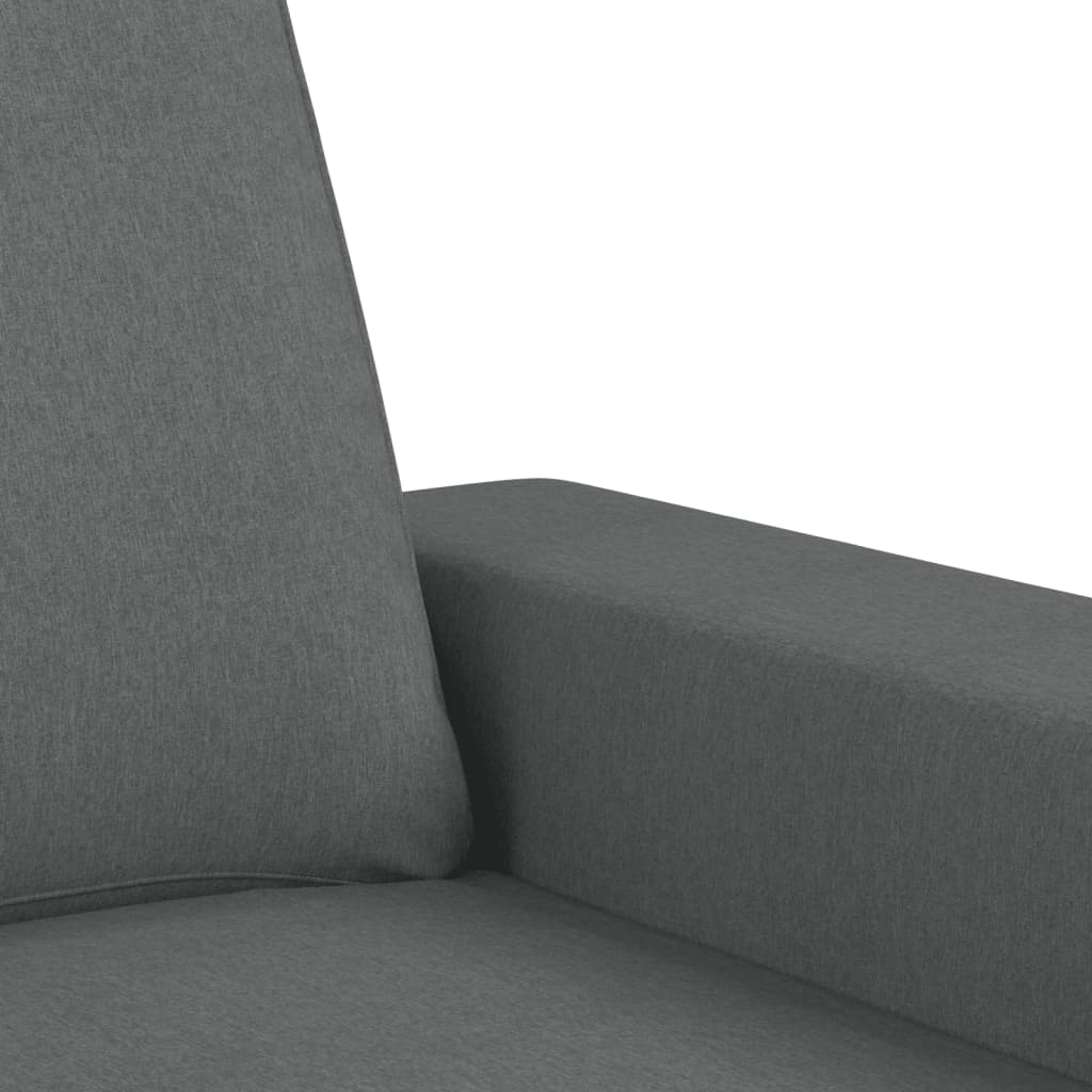 vidaXL Set de canapele, 2 piese, gri închis, material textil vidaXL Set de canapele, 2 piese, gri închis, material textil