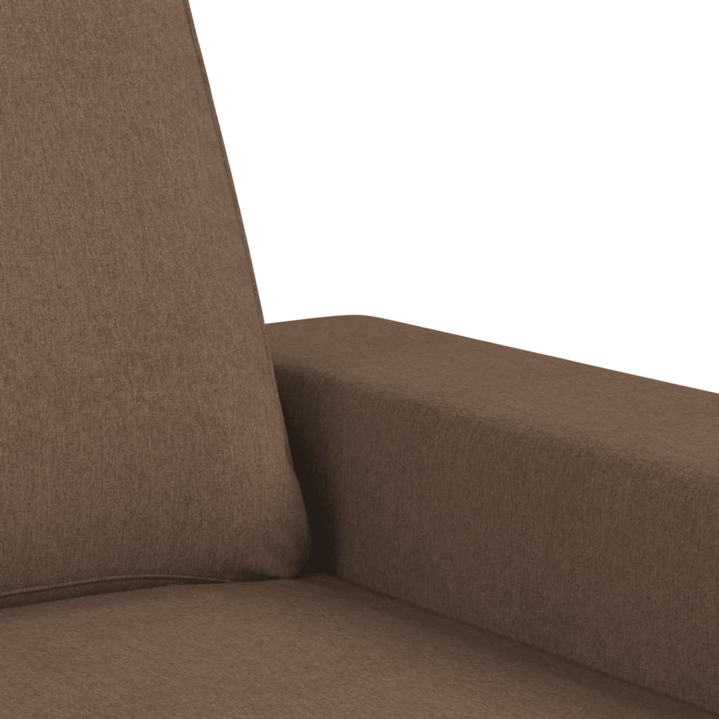 vidaXL Set de canapele, 2 piese, maro, textil vidaXL Set de canapele, 2 piese, maro, textil