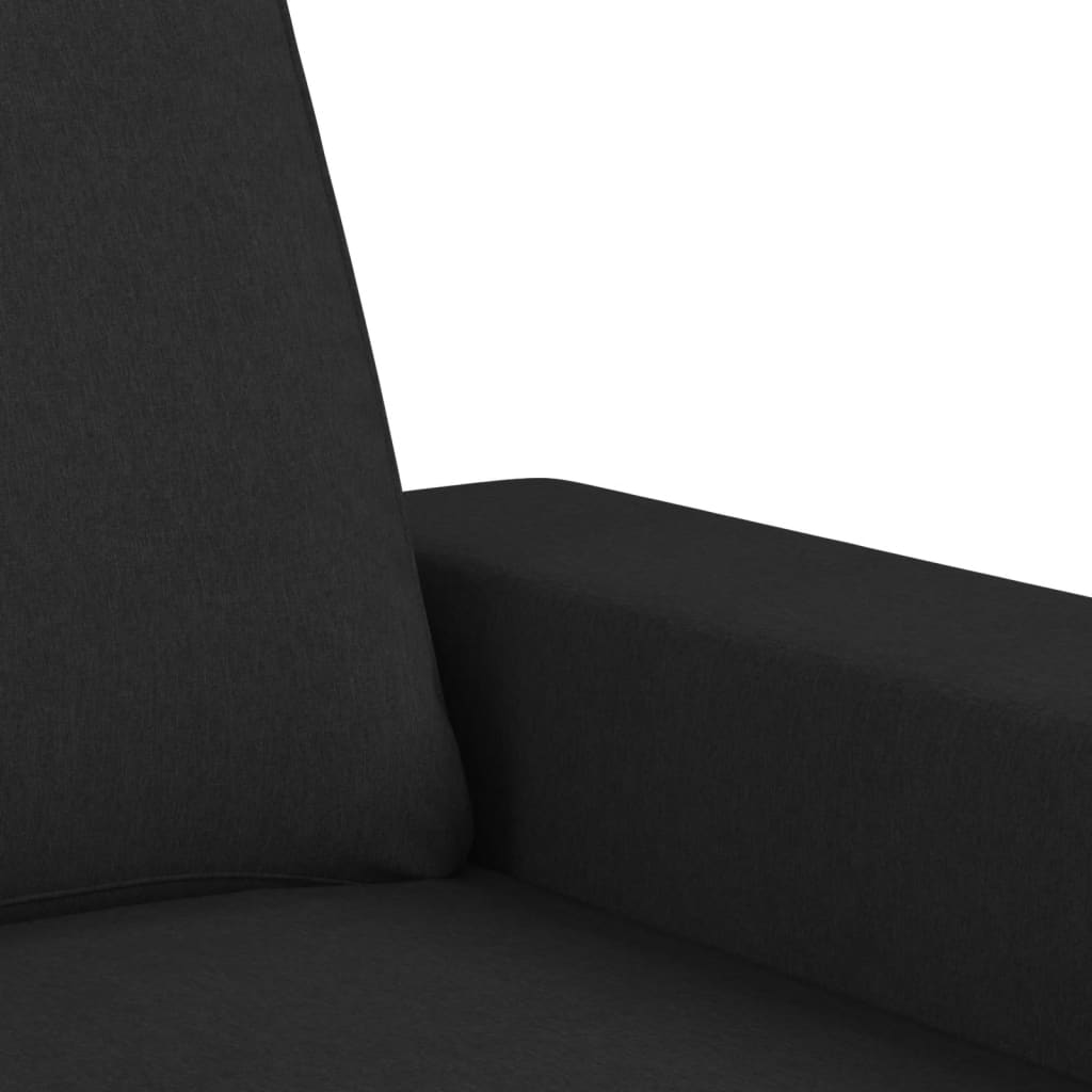 vidaXL Set de canapele, 2 piese, negru, material textil vidaXL Set de canapele, 2 piese, negru, material textil