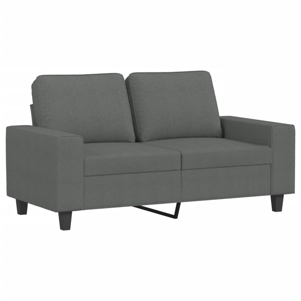 vidaXL Set de canapele, 3 piese, gri închis, textil vidaXL Set de canapele, 3 piese, gri închis, textil