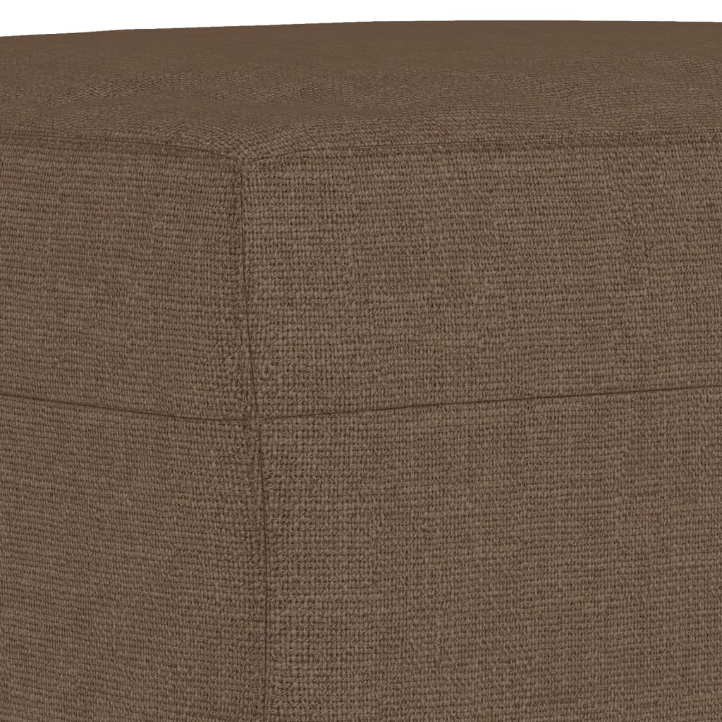 vidaXL Set de canapele, 3 piese, maro, textil vidaXL Set de canapele, 3 piese, maro, textil