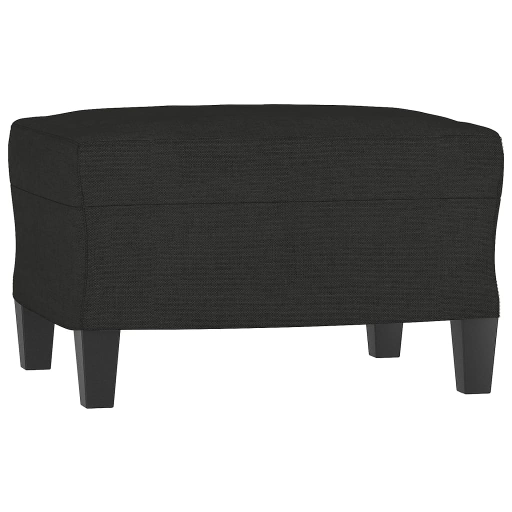 vidaXL Set de canapele, 3 piese, negru, textil vidaXL Set de canapele, 3 piese, negru, textil