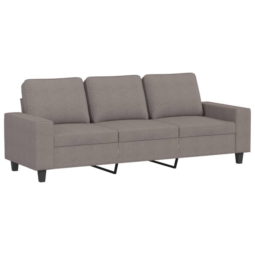 vidaXL Set de canapele, 3 piese, gri taupe, textil vidaXL Set de canapele, 3 piese, gri taupe, textil