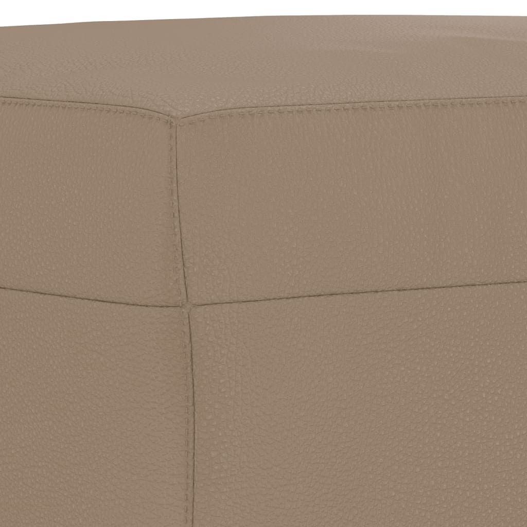 vidaXL Set de canapele, 3 piese, cappuccino, piele ecologică