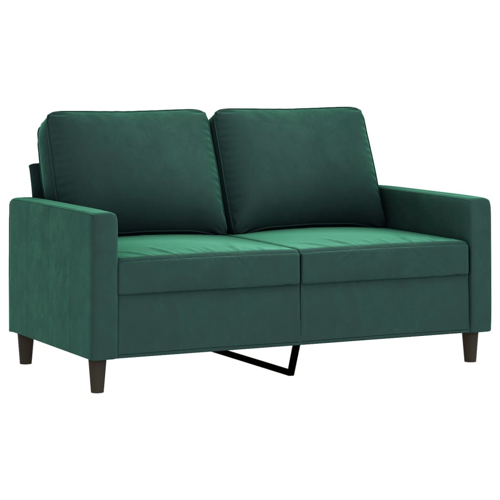 vidaXL Set de canapele, 4 piese, verde închis, catifea vidaXL Set de canapele, 4 piese, verde închis, catifea