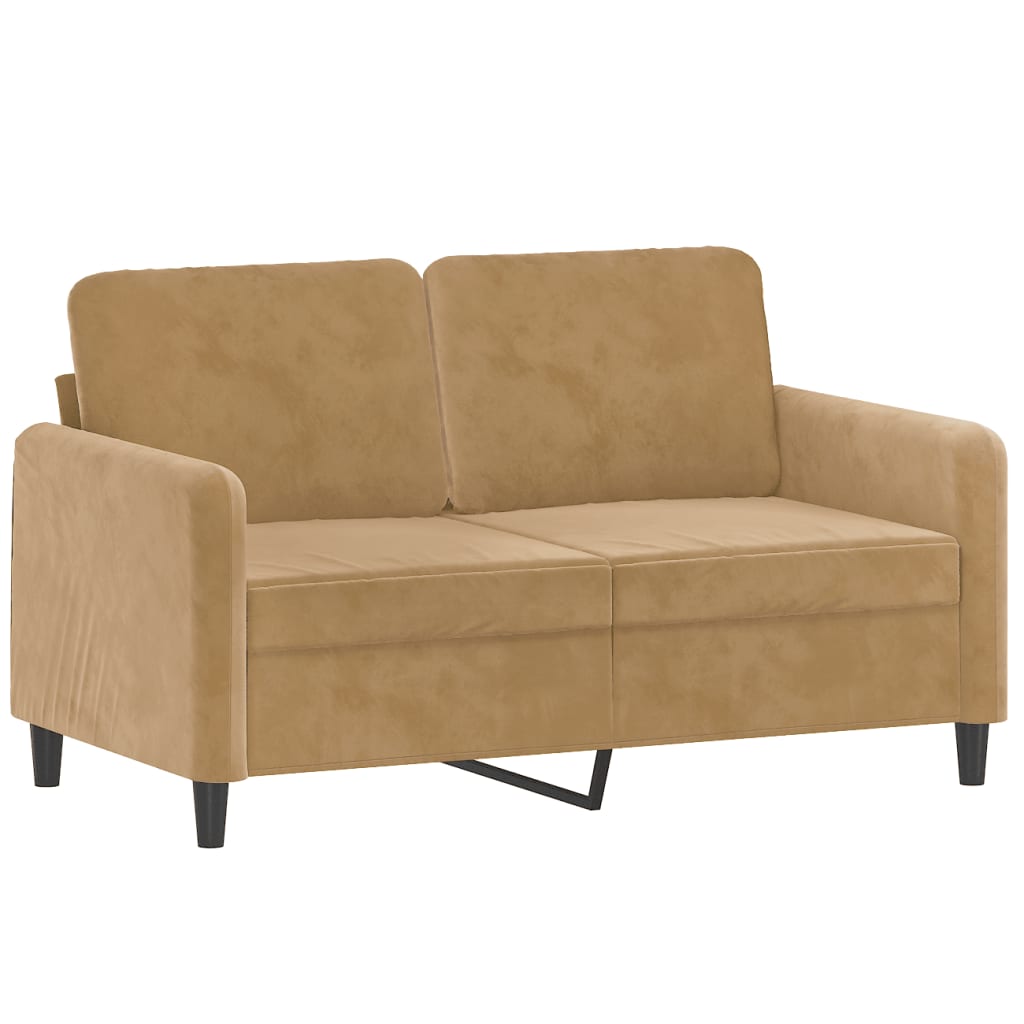 vidaXL Set canapea 2 piese, maro, catifea