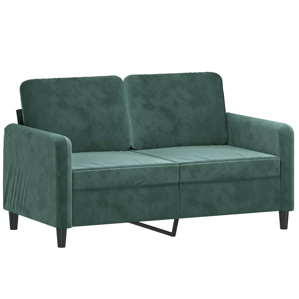 vidaXL Set de canapele, 3 piese, verde închis, catifea vidaXL Set de canapele, 3 piese, verde închis, catifea
