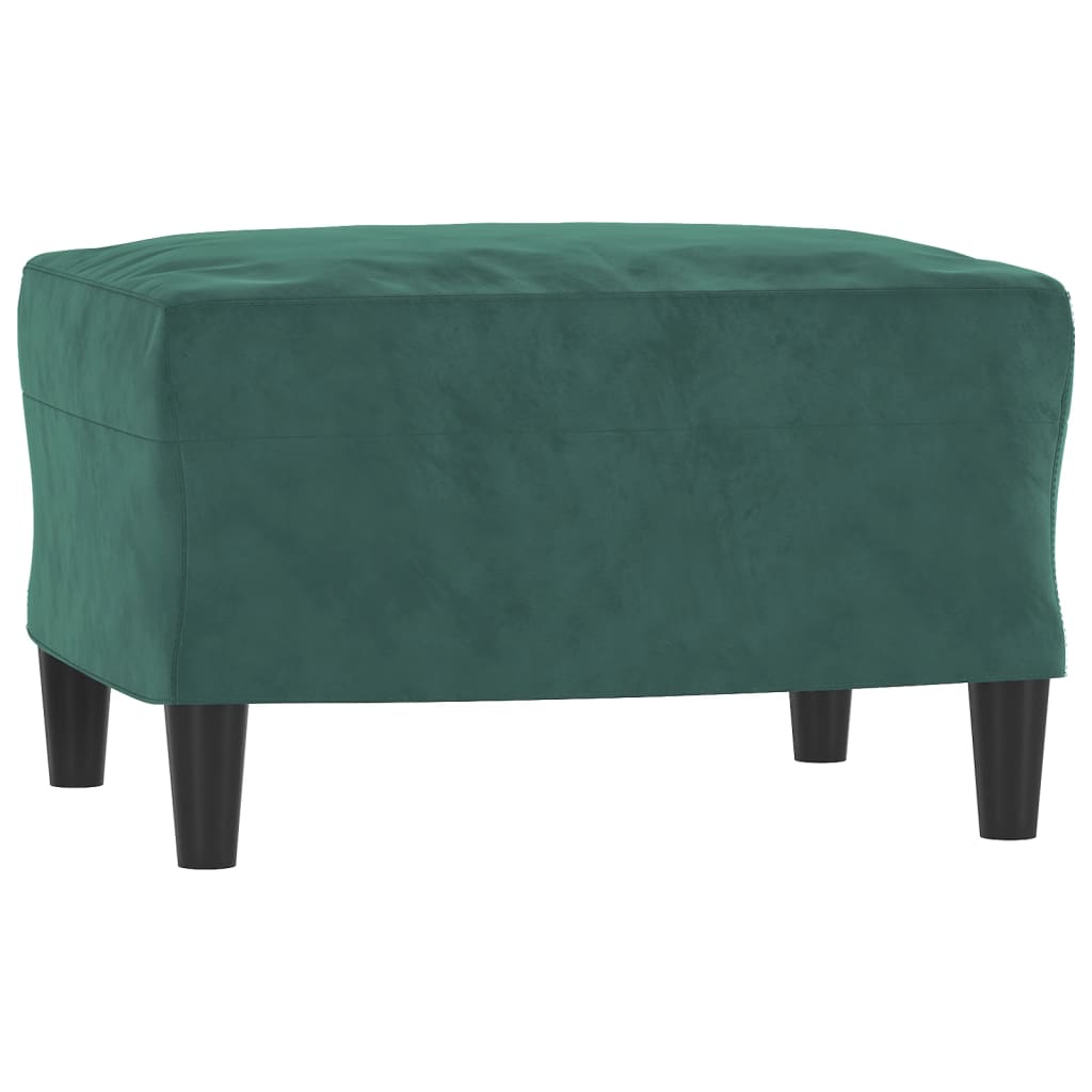 vidaXL Set de canapele, 3 piese, verde închis, catifea vidaXL Set de canapele, 3 piese, verde închis, catifea