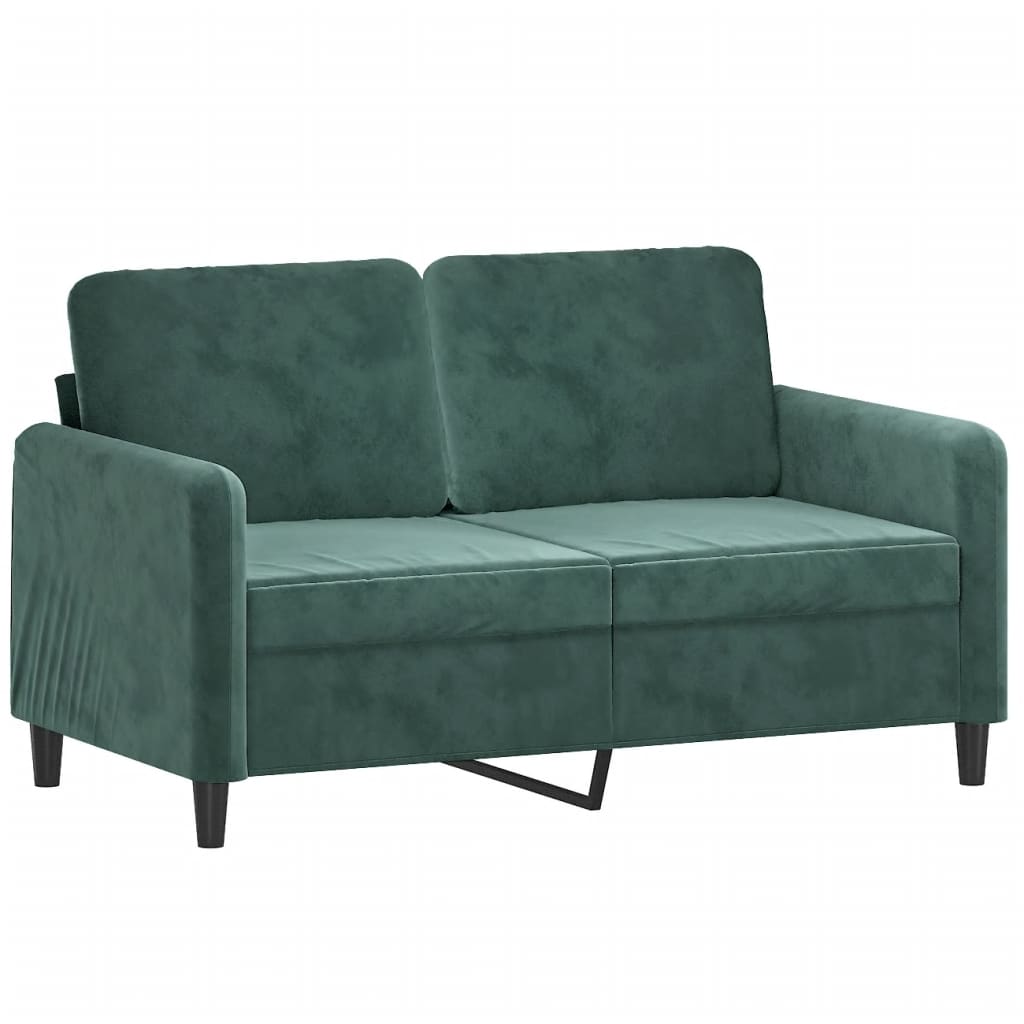 vidaXL Set canapele, 2 piese, verde închis, catifea vidaXL Set canapele, 2 piese, verde închis, catifea