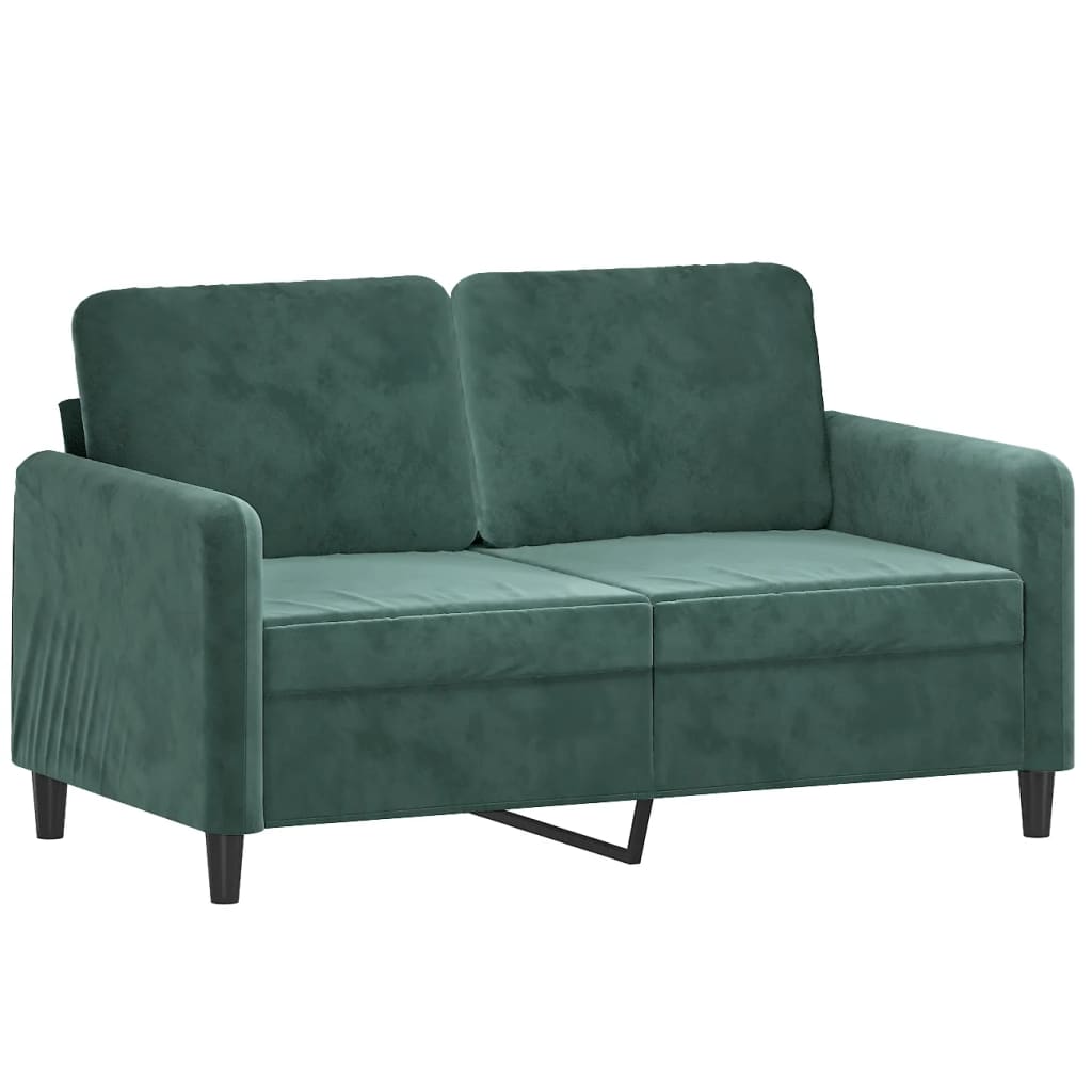 vidaXL Set de canapele, 3 piese, verde închis, catifea vidaXL Set de canapele, 3 piese, verde închis, catifea