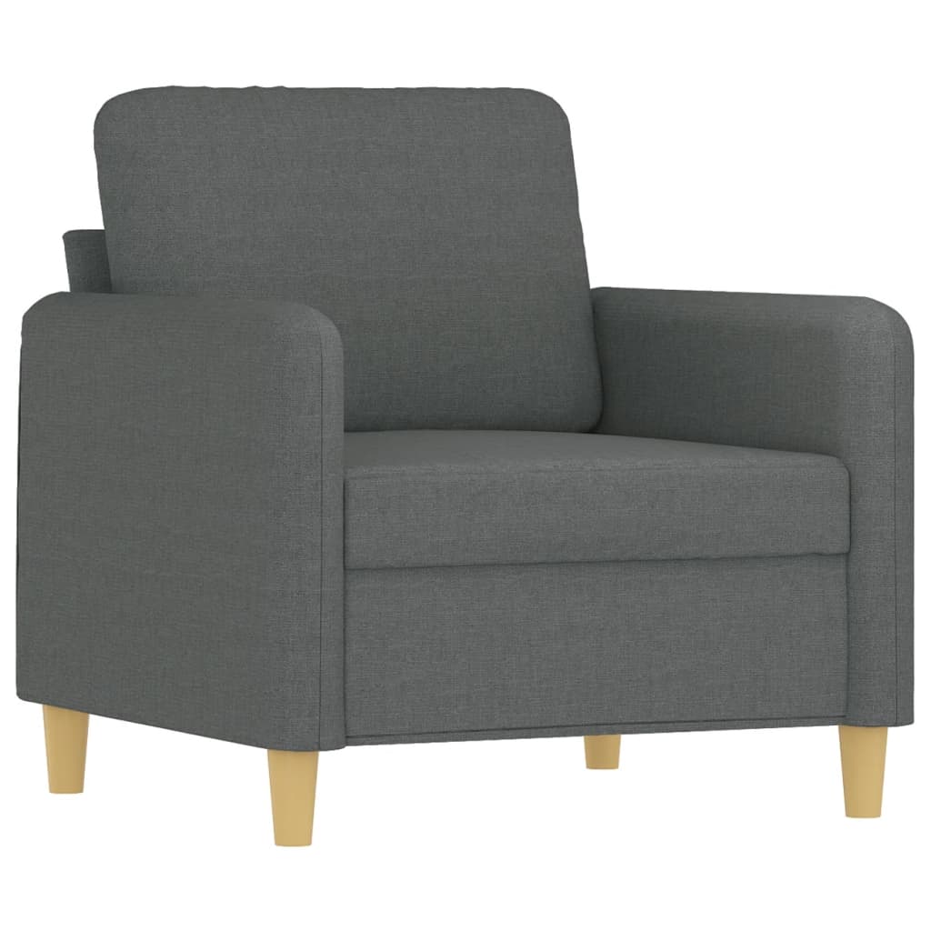 vidaXL Set de canapele cu perne, 4 piese, gri închis, textil vidaXL Set de canapele cu perne, 4 piese, gri închis, textil