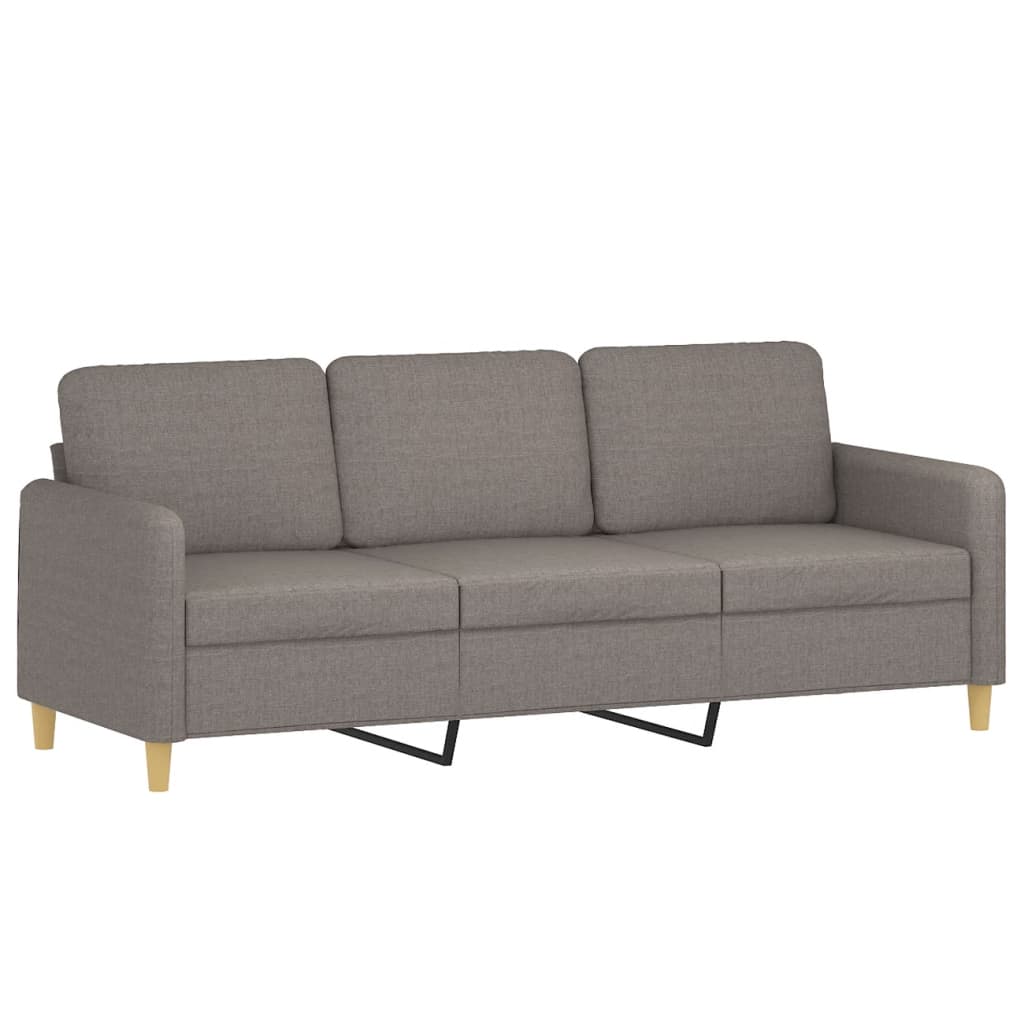 vidaXL Set de canapele cu perne, 4 piese, gri taupe, textil