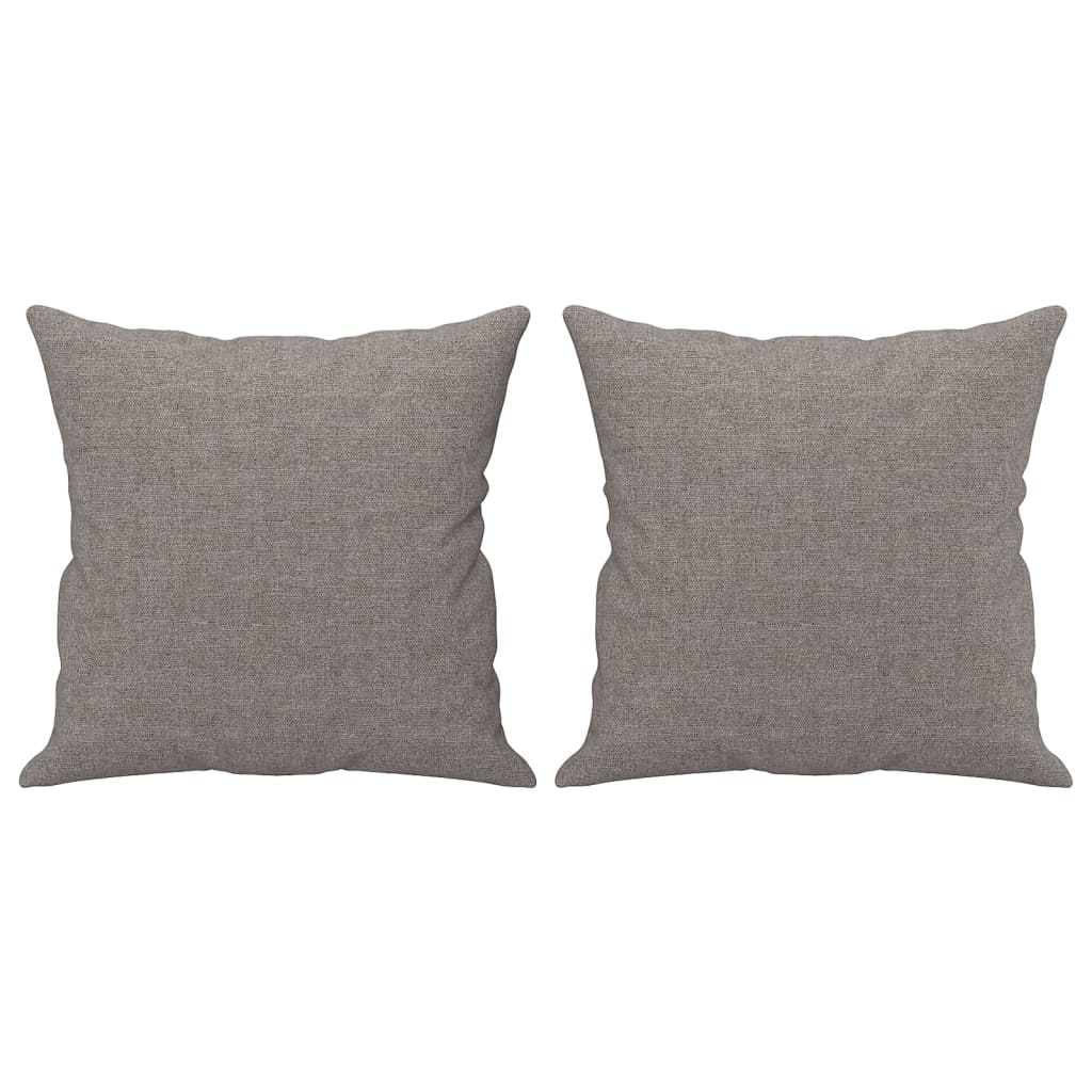 vidaXL Set de canapele cu perne, 2 piese, gri taupe, textil