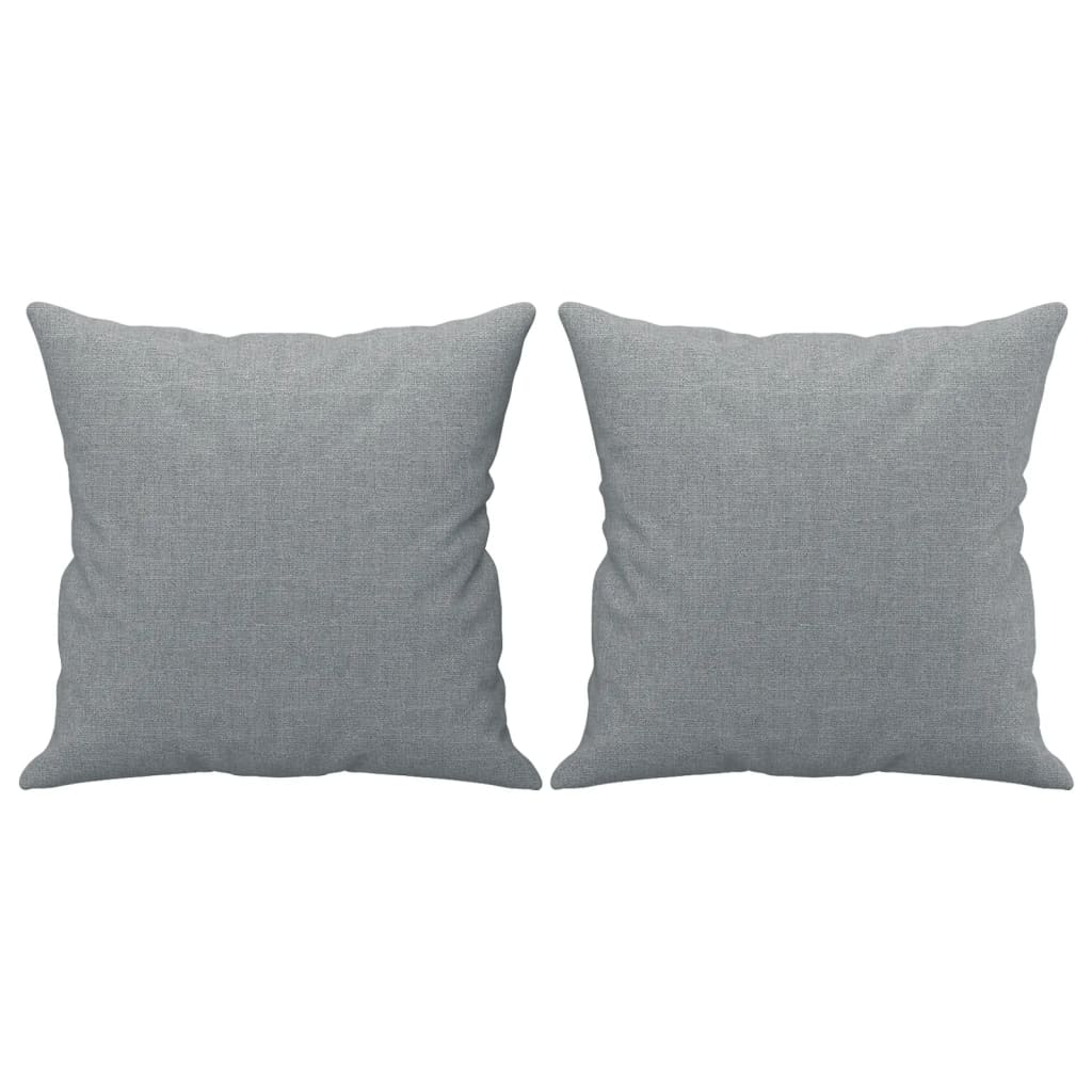 vidaXL Set de canapele cu perne, 2 piese, gri deschis, material textil vidaXL Set de canapele cu perne, 2 piese, gri deschis, material textil