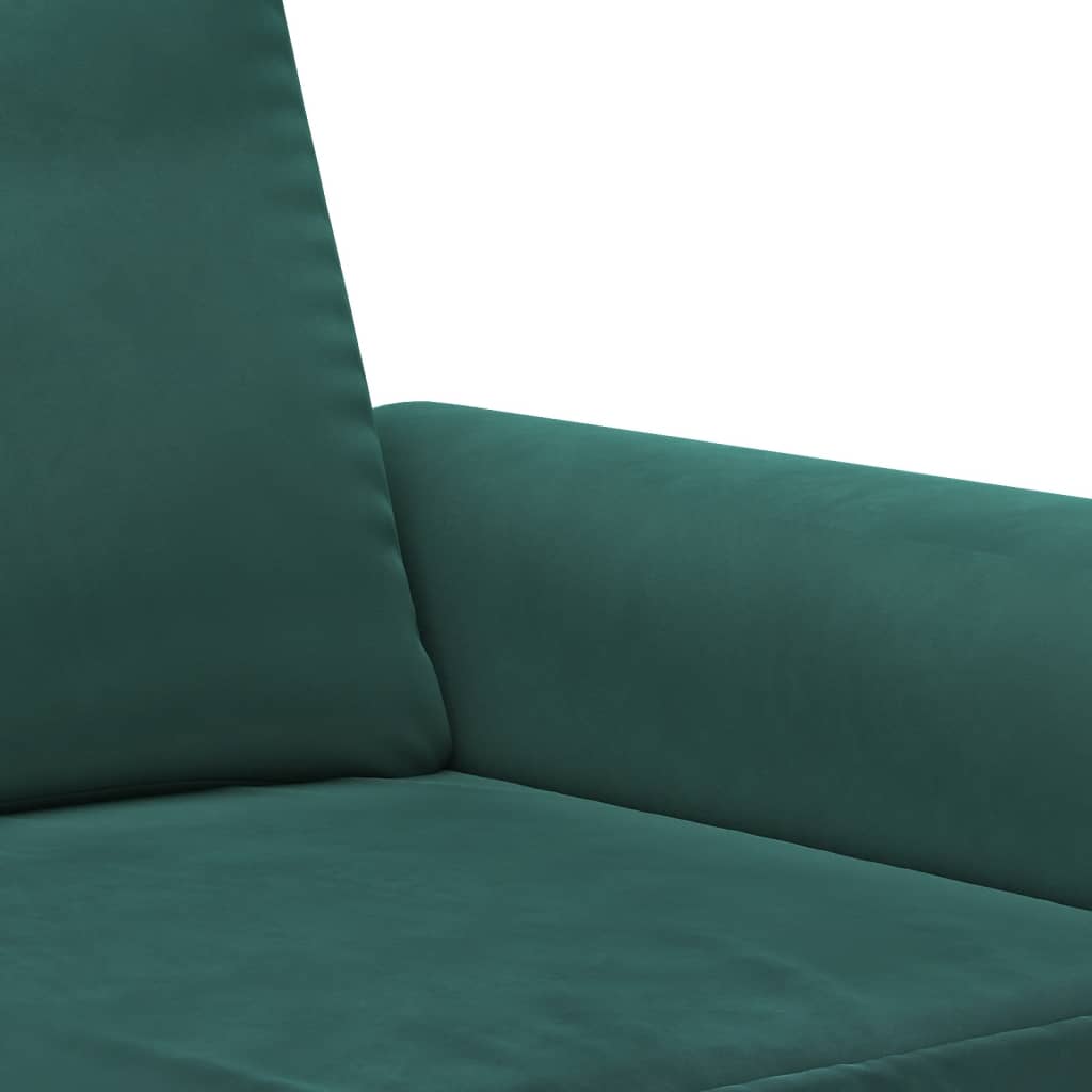 vidaXL Set de canapele cu perne, 4 piese, verde închis, catifea