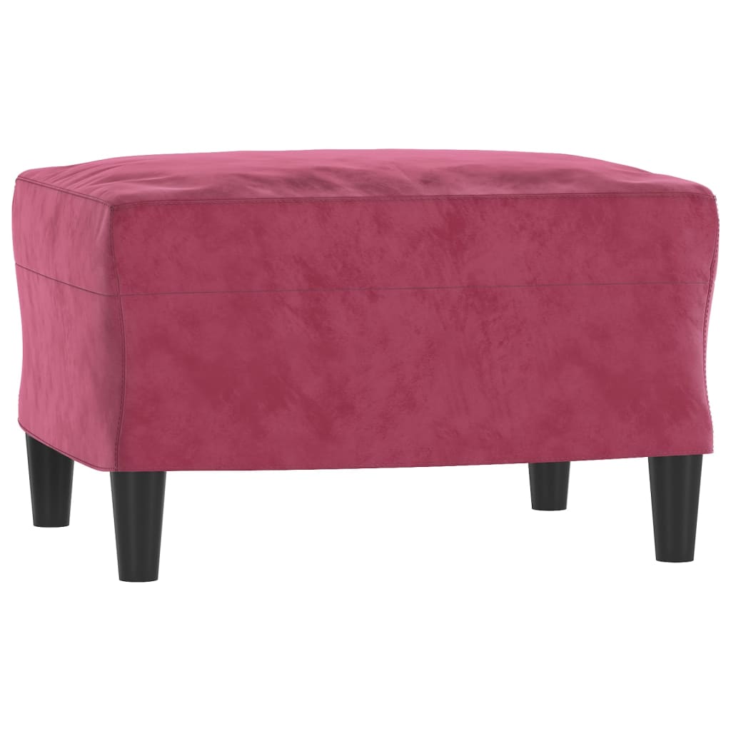vidaXL Set canapea cu perne, 3 piese, roșu vin, catifea vidaXL Set canapea cu perne, 3 piese, roșu vin, catifea