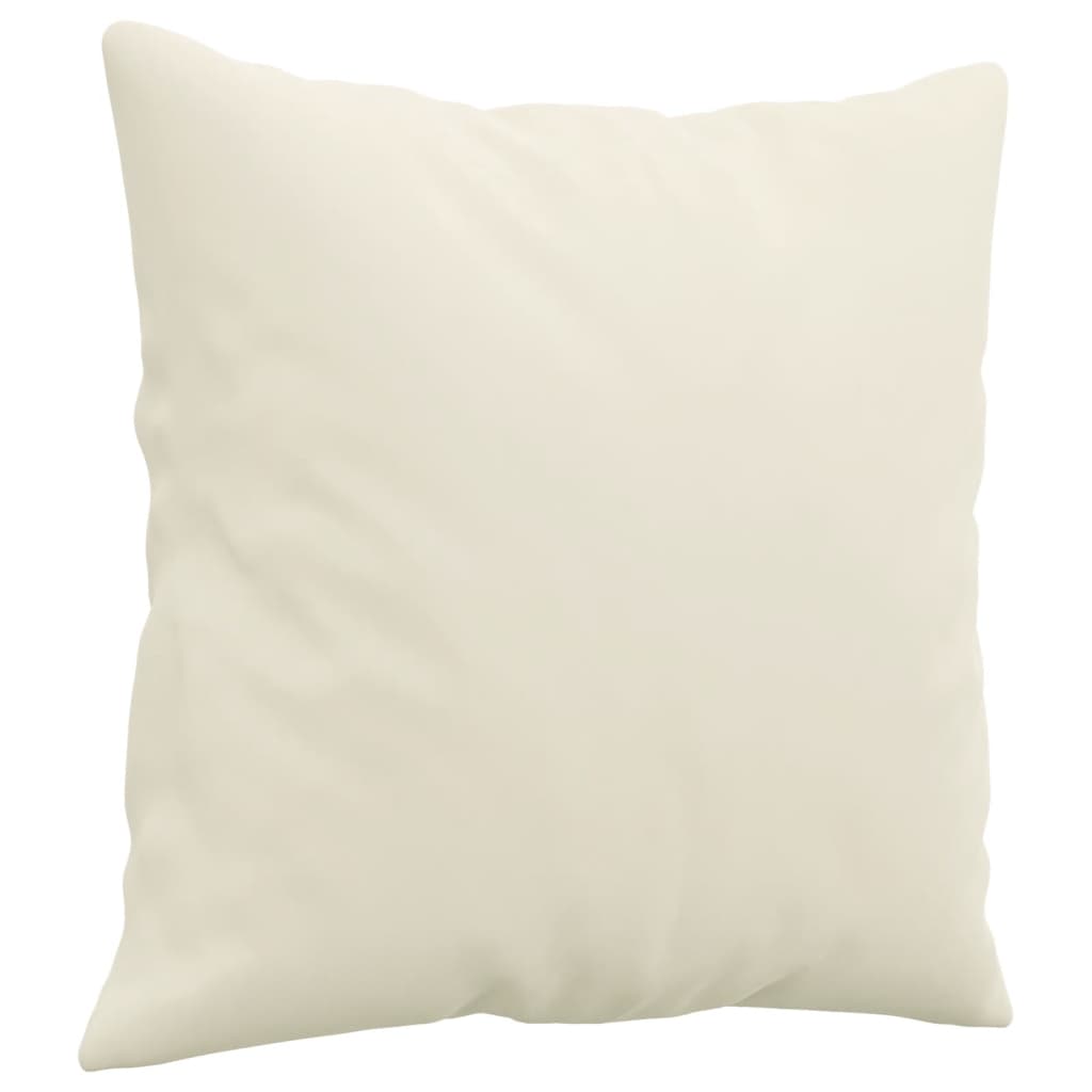 vidaXL Set de canapele cu perne, 2 piese, crem, catifea