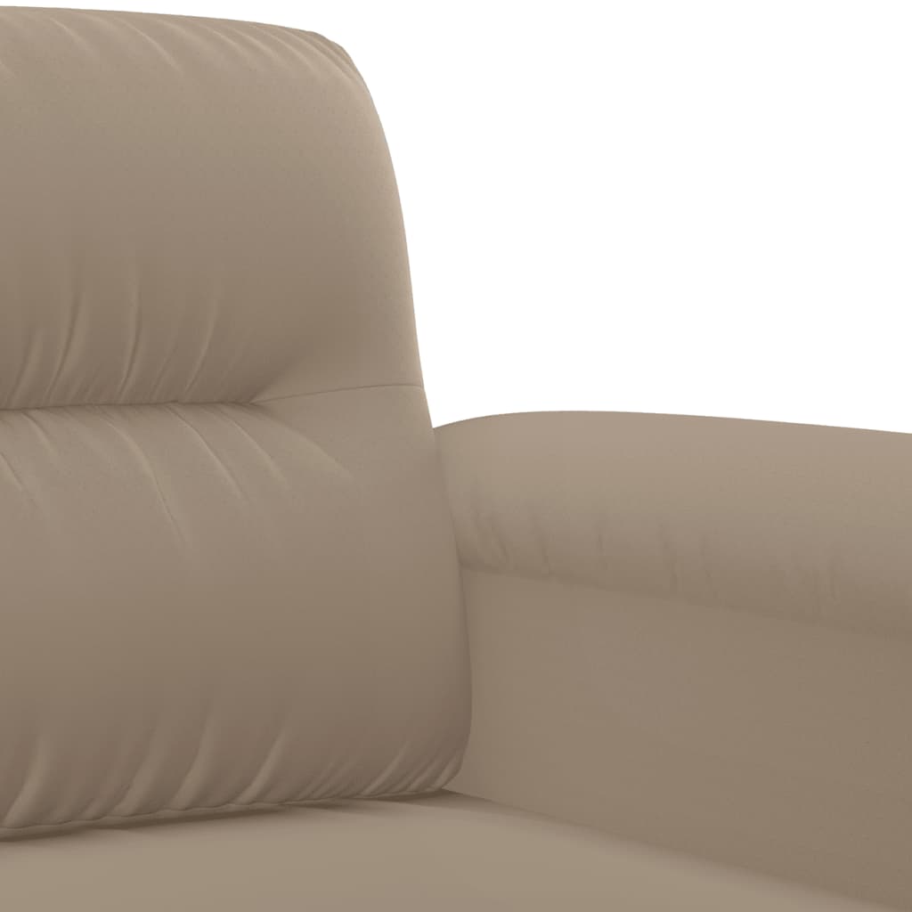 vidaXL Set de canapele cu perne, 4 piese, gri taupe, microfibră vidaXL Set de canapele cu perne, 4 piese, gri taupe, microfibră
