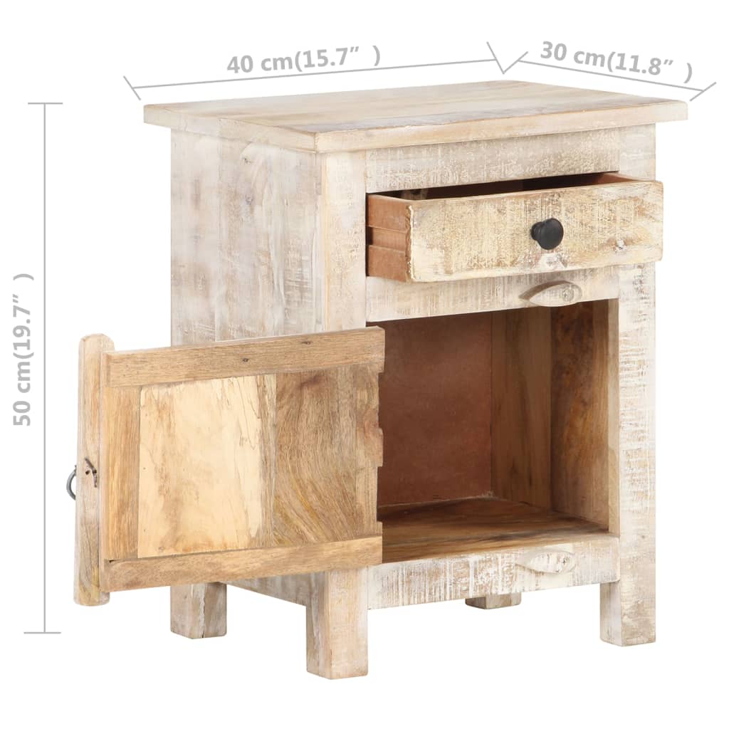 vidaXL Noptieră, 40x30x50 cm, lemn de acacia nefinisat vidaXL Noptieră, 40x30x50 cm, lemn de acacia nefinisat