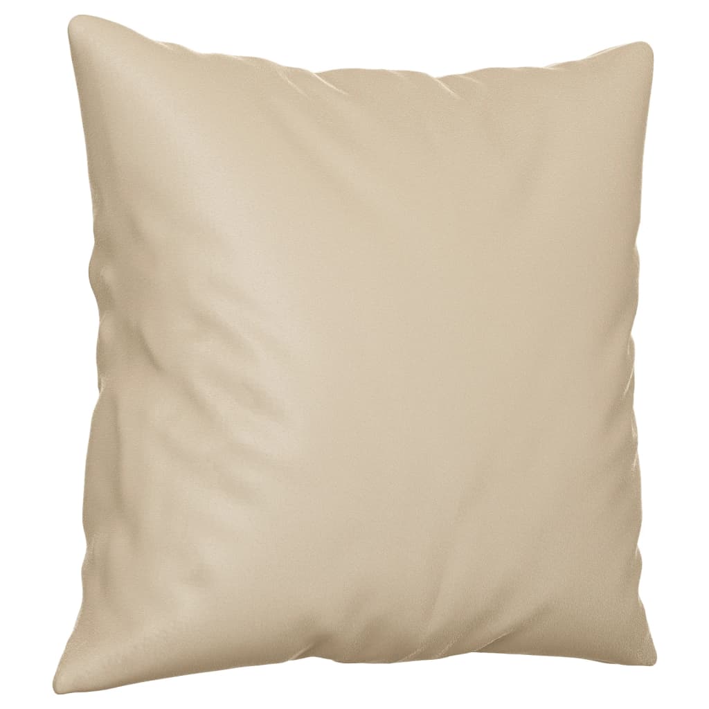 vidaXL Set de canapele cu perne, 2 piese, crem, microfibră