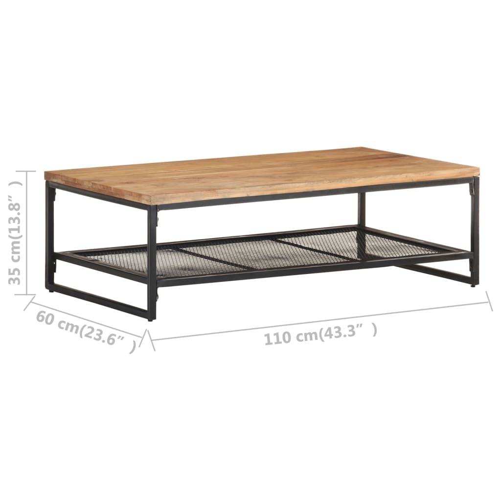 vidaXL Masă de cafea 110x60x35 cm lemn masiv de acacia
