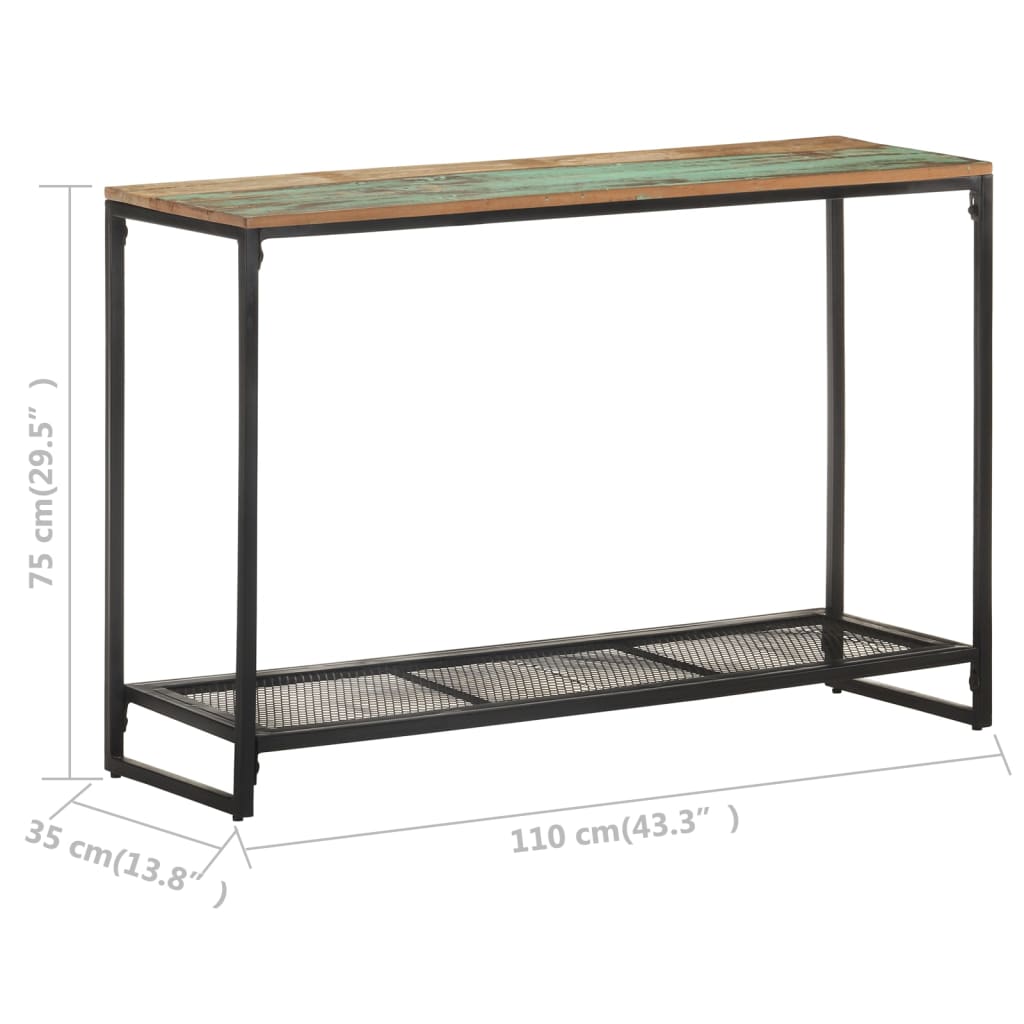vidaXL Masă consolă, 110 x 35 x 75 cm, lemn masiv reciclat vidaXL Masă consolă, 110 x 35 x 75 cm, lemn masiv reciclat