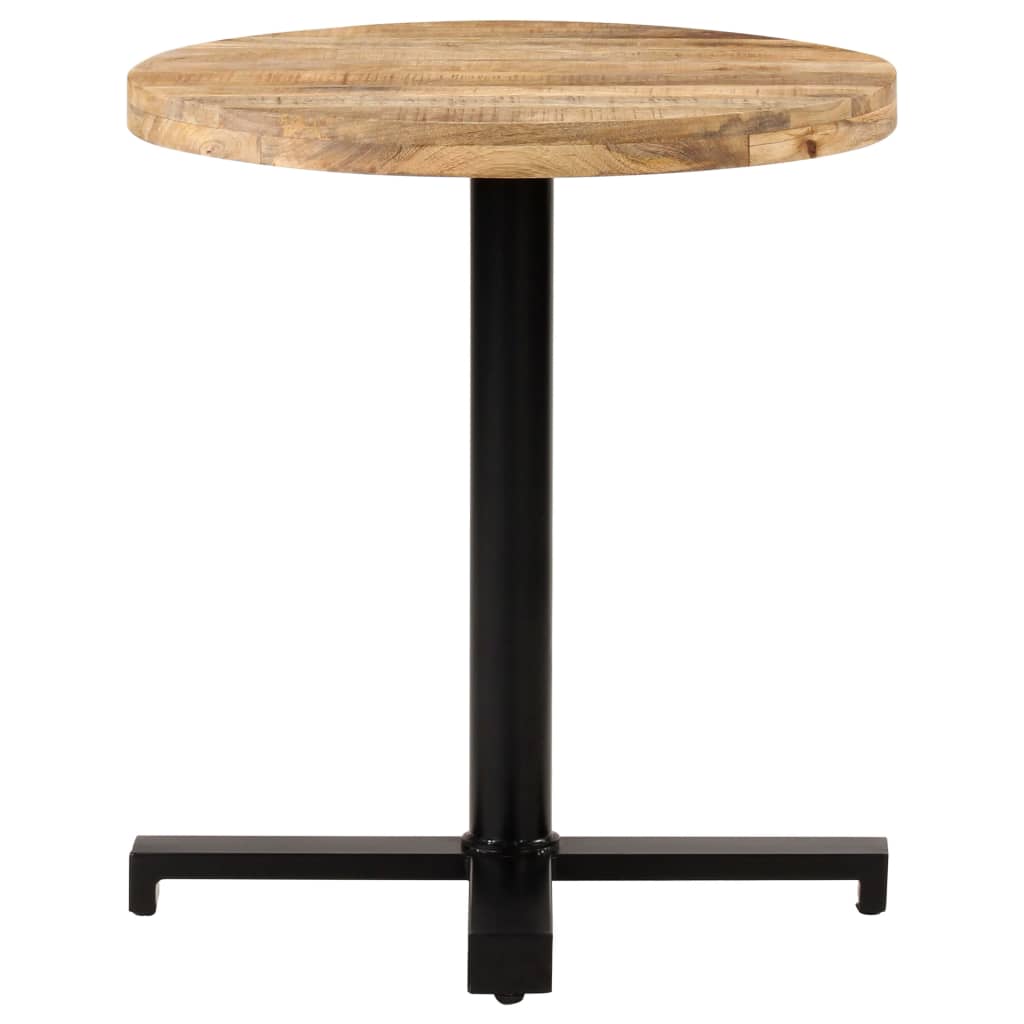 vidaXL Masă de bistro rotundă, Ø70 x 75 cm, lemn de mango brut