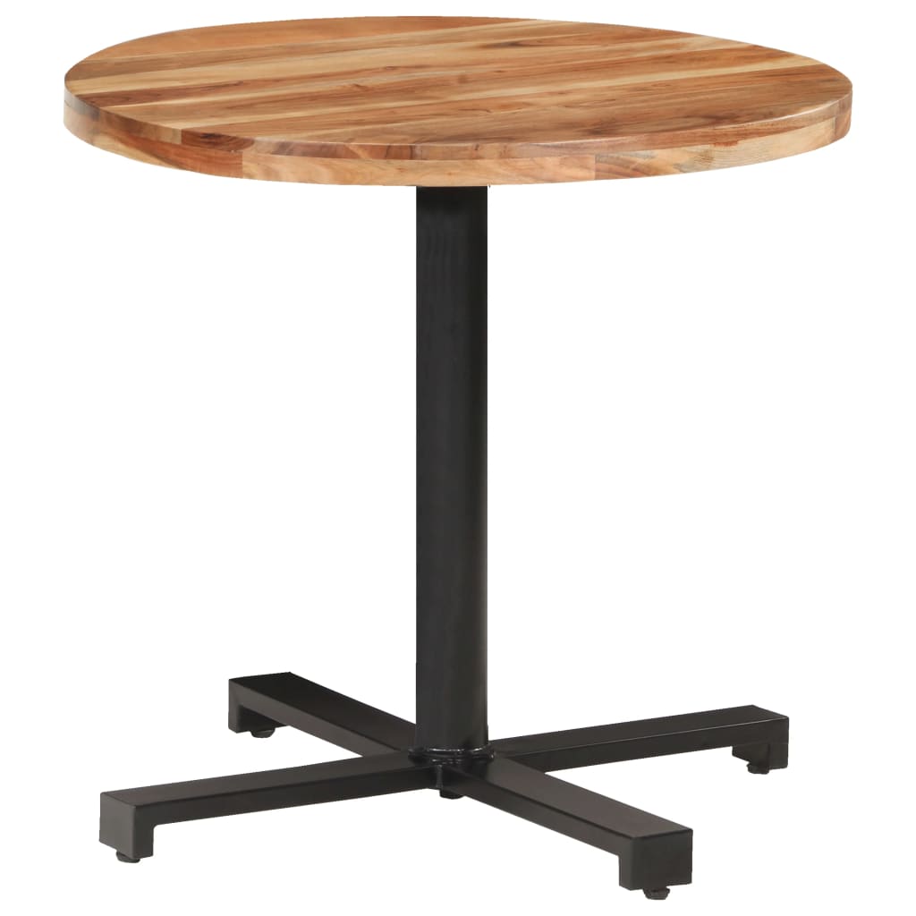 vidaXL Masă de bistro, Ø80x75 cm, rotund, lemn masiv de acacia