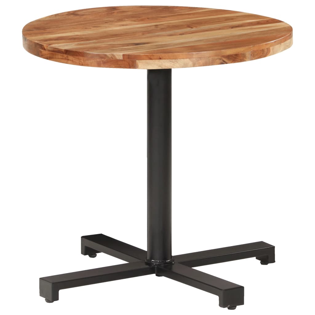 vidaXL Masă de bistro, Ø80x75 cm, rotund, lemn masiv de acacia