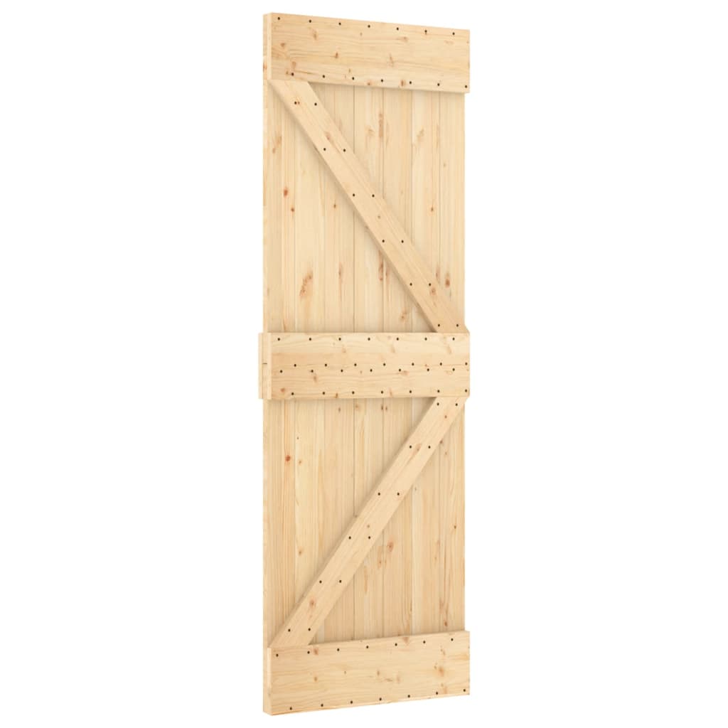 vidaXL Ușă glisantă cu set de feronerie 70x210 cm, lemn masiv de pin vidaXL Ușă glisantă cu set de feronerie 70x210 cm, lemn masiv de pin