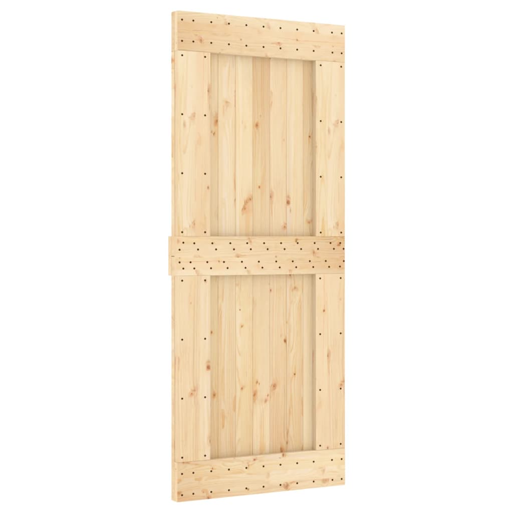 vidaXL Ușă glisantă cu set de feronerie 85x210 cm, lemn masiv de pin vidaXL Ușă glisantă cu set de feronerie 85x210 cm, lemn masiv de pin