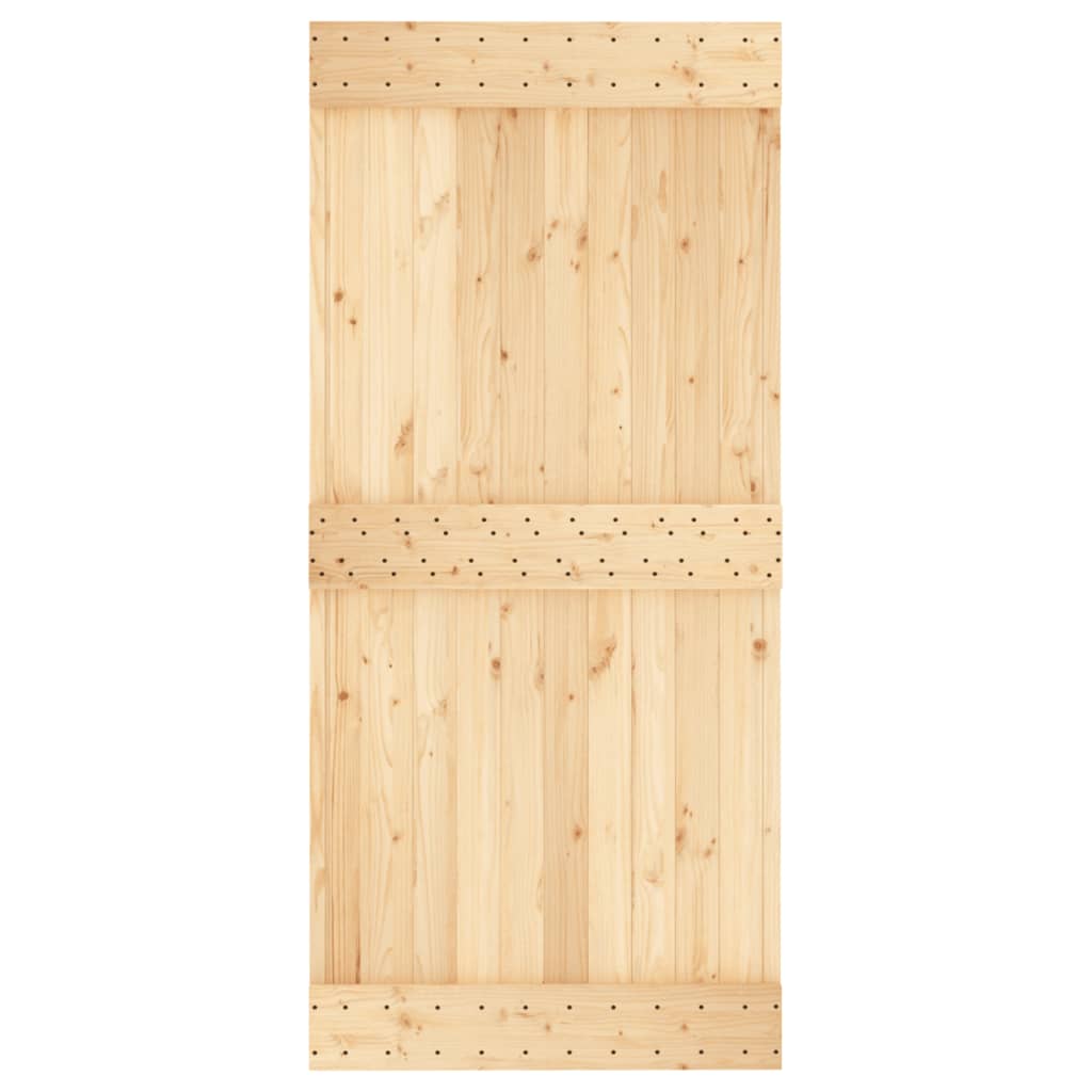 vidaXL Ușă glisantă cu set de feronerie 95x210 cm, lemn masiv de pin vidaXL Ușă glisantă cu set de feronerie 95x210 cm, lemn masiv de pin