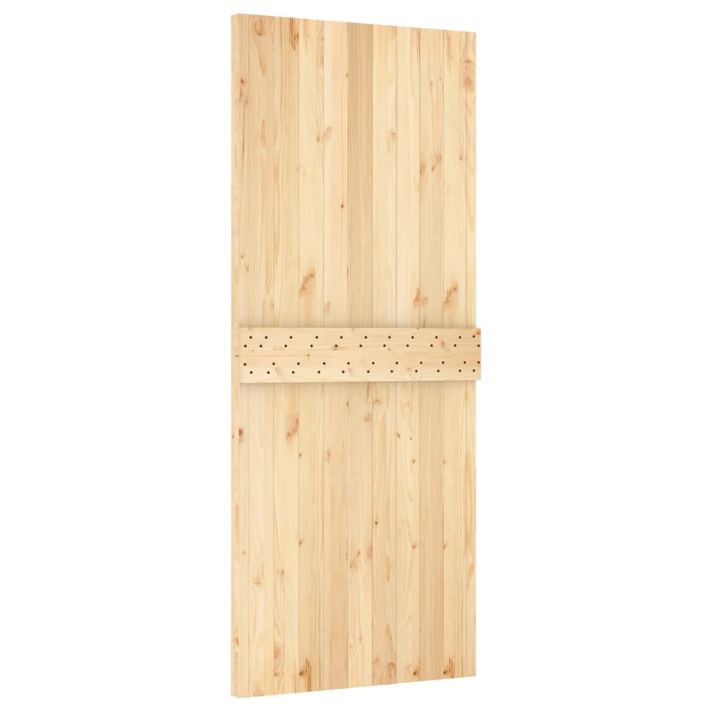 vidaXL Ușă glisantă cu set de feronerie 85x210 cm, lemn masiv de pin vidaXL Ușă glisantă cu set de feronerie 85x210 cm, lemn masiv de pin