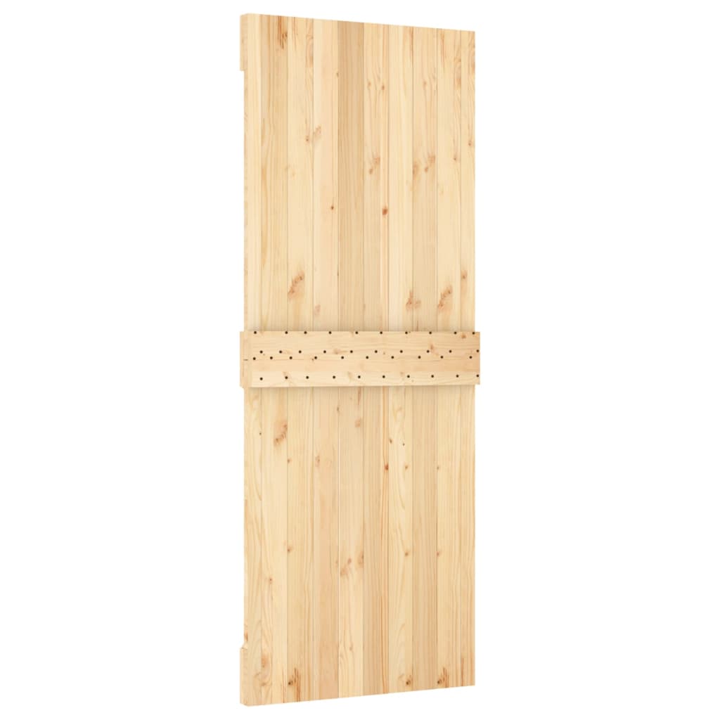 vidaXL Ușă glisantă cu set de feronerie 80x210 cm, lemn masiv de pin vidaXL Ușă glisantă cu set de feronerie 80x210 cm, lemn masiv de pin