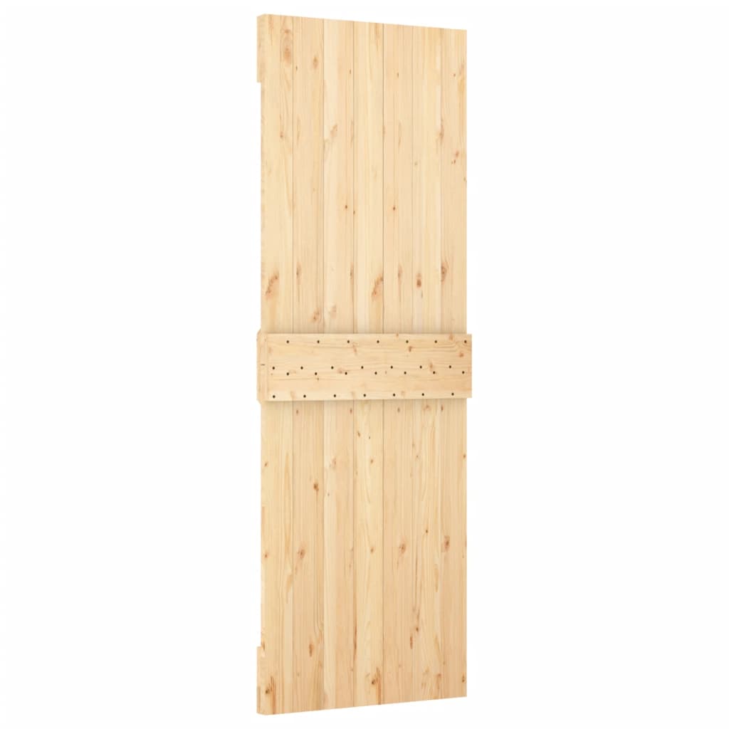 vidaXL Ușă glisantă cu set de feronerie 70x210 cm, lemn masiv de pin vidaXL Ușă glisantă cu set de feronerie 70x210 cm, lemn masiv de pin