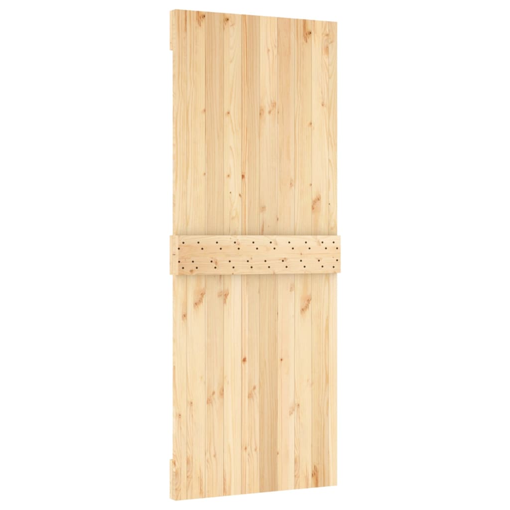 vidaXL Ușă glisantă cu set de feronerie 80x210 cm, lemn masiv de pin vidaXL Ușă glisantă cu set de feronerie 80x210 cm, lemn masiv de pin