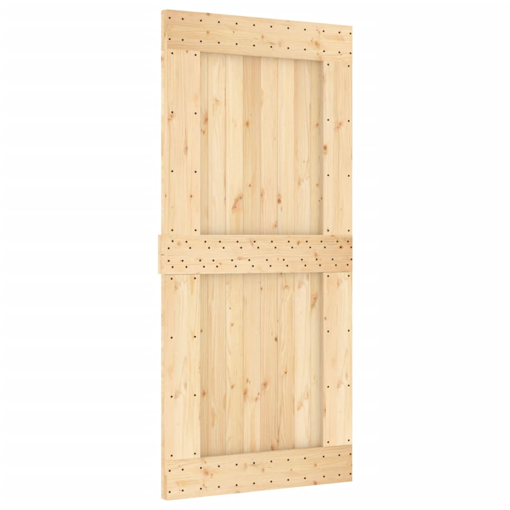 vidaXL Ușă glisantă cu set de feronerie 95x210 cm, lemn masiv de pin