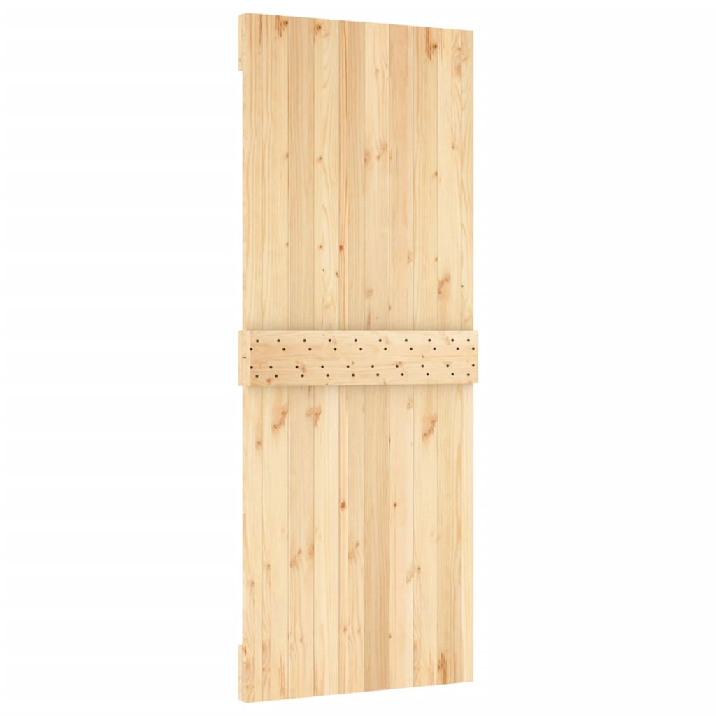 vidaXL Ușă glisantă cu set de feronerie 80x210 cm, lemn masiv de pin vidaXL Ușă glisantă cu set de feronerie 80x210 cm, lemn masiv de pin