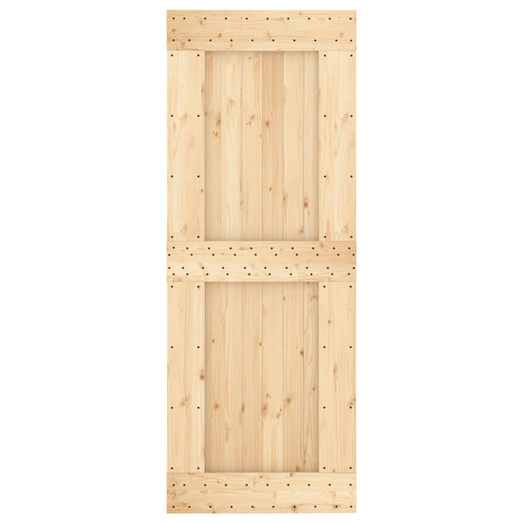 vidaXL Ușă glisantă cu set de feronerie 80x210 cm, lemn masiv de pin vidaXL Ușă glisantă cu set de feronerie 80x210 cm, lemn masiv de pin