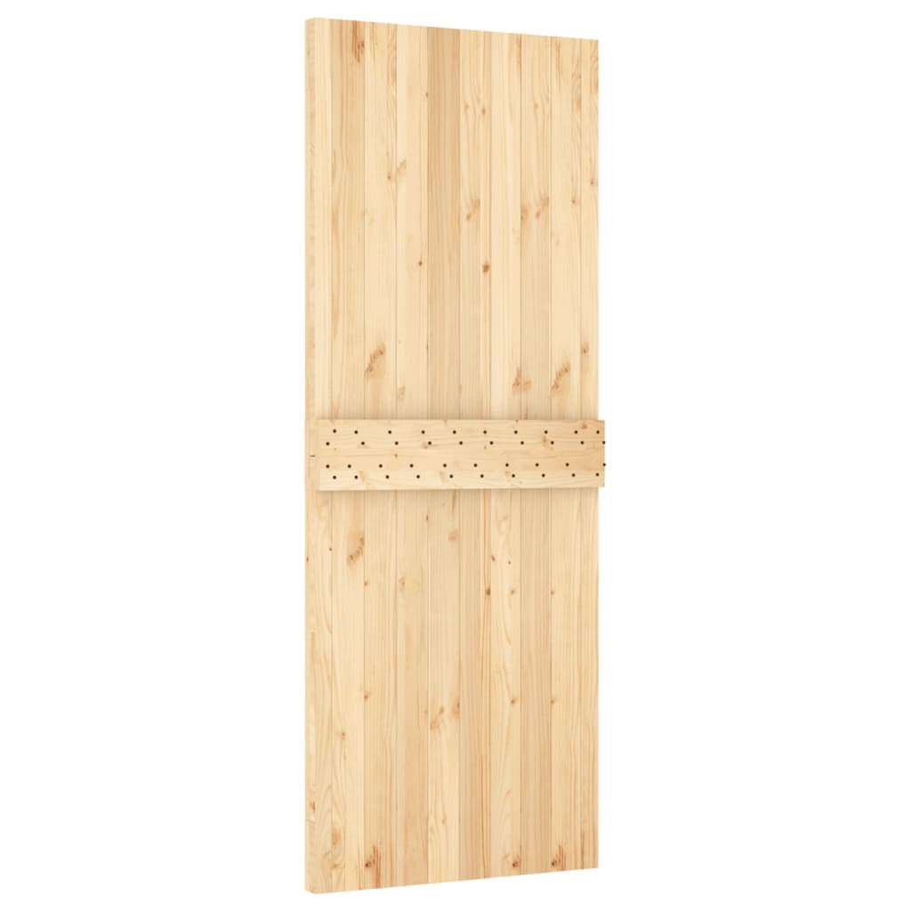 vidaXL Ușă glisantă cu set de feronerie 80x210 cm, lemn masiv de pin vidaXL Ușă glisantă cu set de feronerie 80x210 cm, lemn masiv de pin