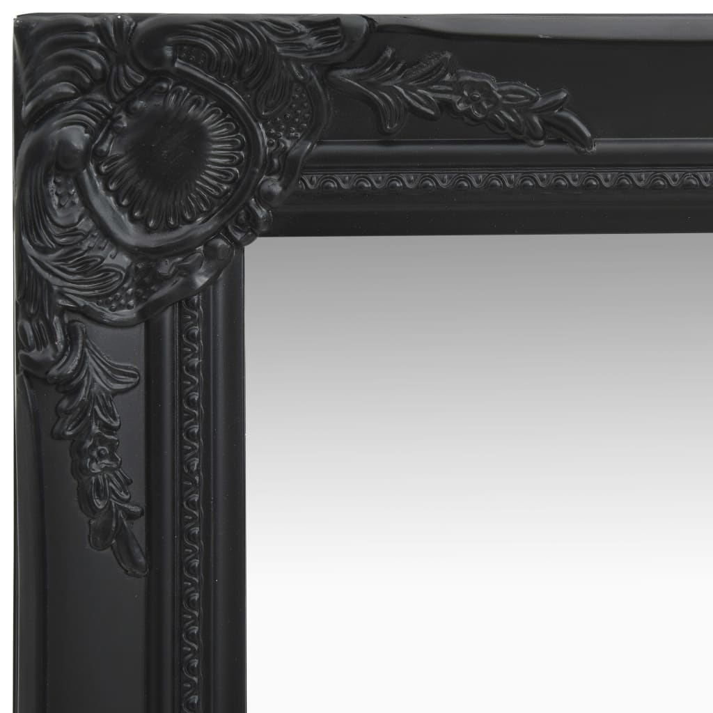 vidaXL Oglindă de perete în stil baroc, negru, 40 x 40 cm vidaXL Oglindă de perete în stil baroc, negru, 40 x 40 cm